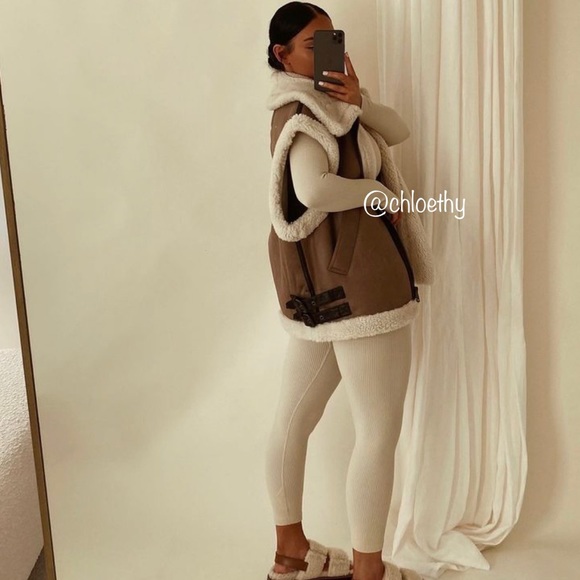 Zara COMBINATION FLEECE VEST - Picture 7 of 16